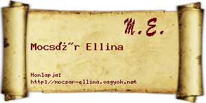 Mocsár Ellina névjegykártya
